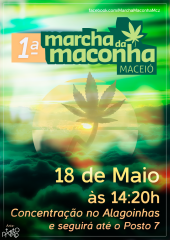 Flyer MARCHA DA MACONHA MACEIÓ - ALAGOAS