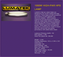 Lumatek HPS 1000