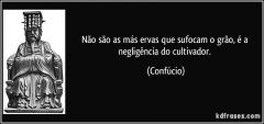 frase Nao Sao As Mas ervas Que sufocam O grao E A negligencia Do cultivador confucio 99126