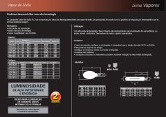 Lampadas Sodio especificações