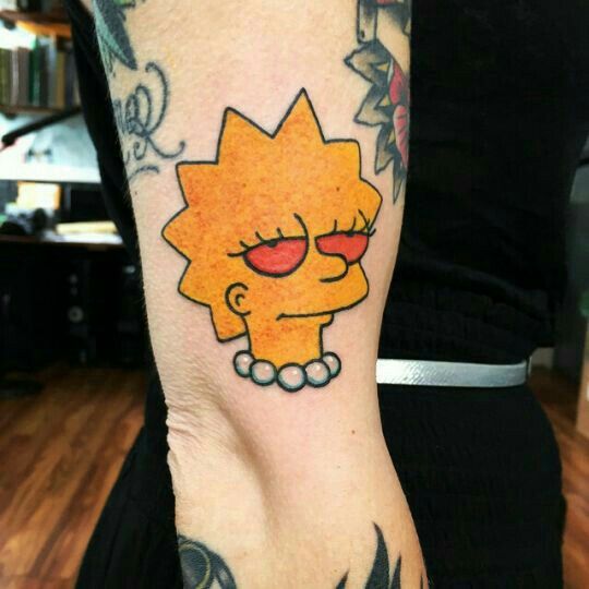 tatuagem maconha lisa simpson chapada