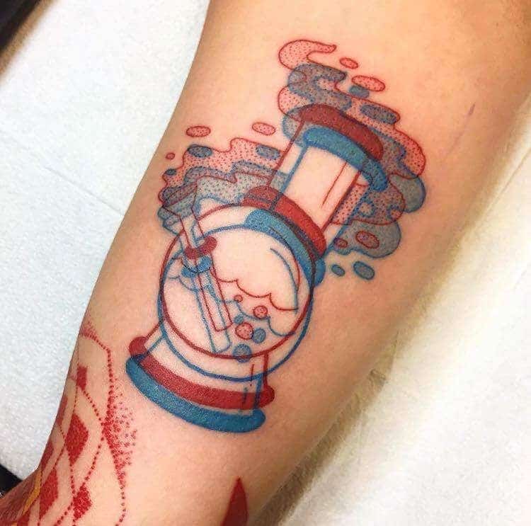 tatuagem de bong de maconha