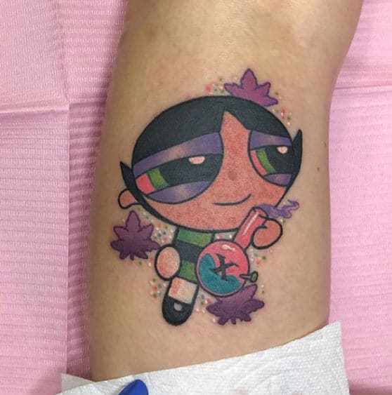 tatuagem de maconha com as meninas superpoderosas 