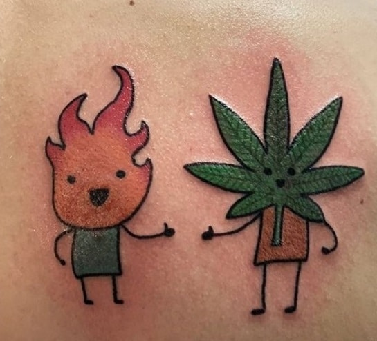 tatuagem de maconha