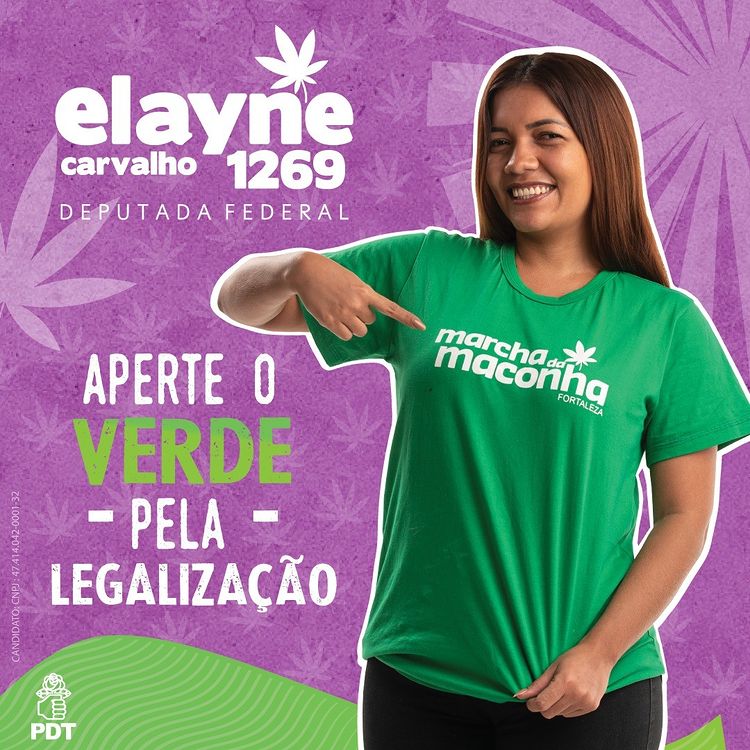 candidatos(as) pela legalização da maconha 2022 - Elayne Carvalho