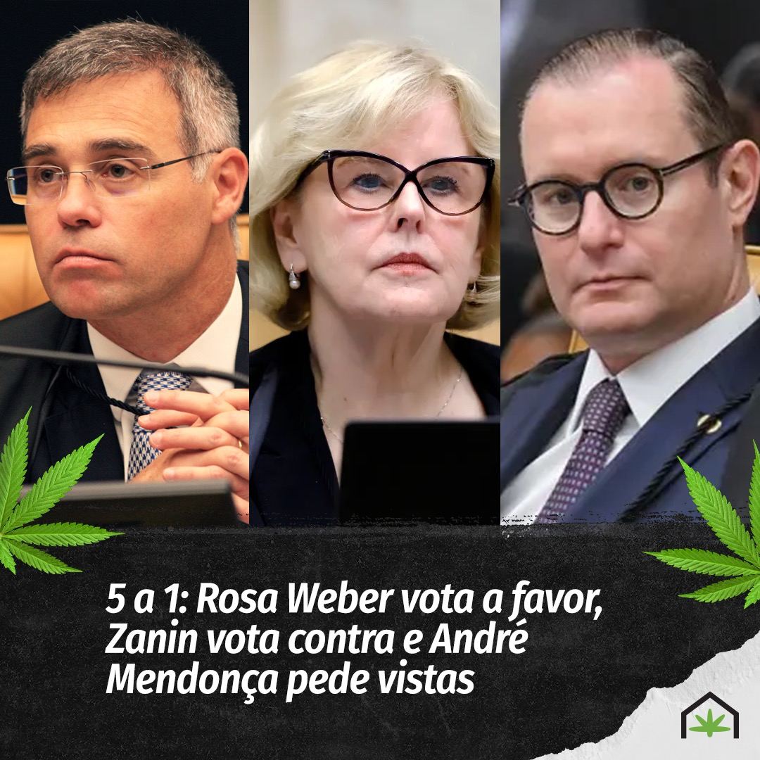 rosa weber vota a favor da descriminalização da maconha no STF